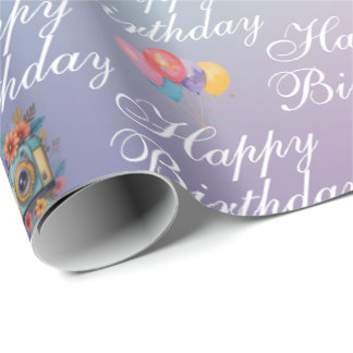 Verjaardag voor cameramensen cadeaupapier