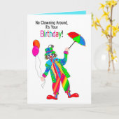 Verjaardag voor iedereen Clown Kaleidoscope Collec Kaart (Gele Bloem)