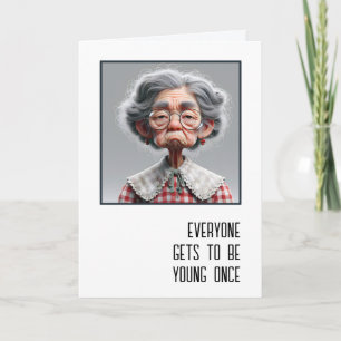 Verjaardag voor knorrige oude dame kaart