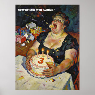 Verjaardag voor mijn maag – een portret van gulzig poster
