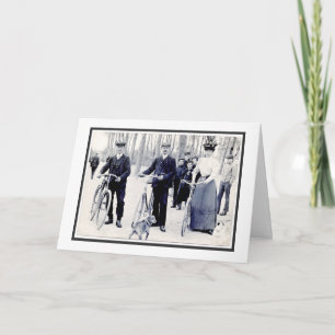 Verjaardag voor wielrenner Fiets plezier vintage f Kaart