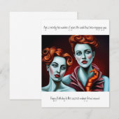 Verjaardag  vriend grappig notitiekaartje (Voorkant / Achterkant)