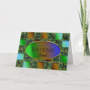 VERJAARDAG VRIEND, PAUW VEREN KAART