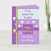 Verjaardag Vrouw de reden waarom ik paarse en geel Kaart (Voorkant)