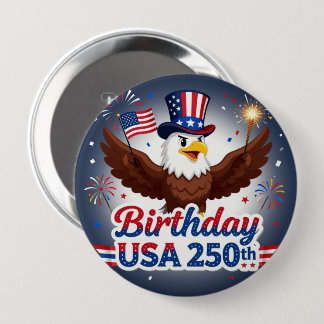 Verjaardag VS 250e Ronde Button 4,0 Cm