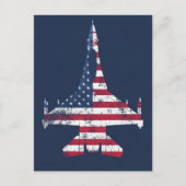 Verjaardag VS Patriottisch straaljager Briefkaart (Voorkant)