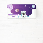 Verjaardag waterverf astronaut Galaxy Spandoek (Insitu)