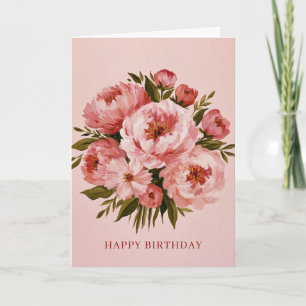Verjaardag waterverf bloem kaart