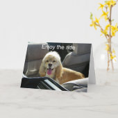 VERJAARDAG WENSEN VAN COCKER SPANIEL KAART (Gele Bloem)