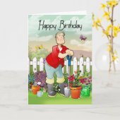 Verjaardag wenskaart van de tuinman kaart (Gele Bloem)