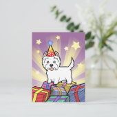 Verjaardag West Highland White Terrier Briefkaart (Staand voorkant)