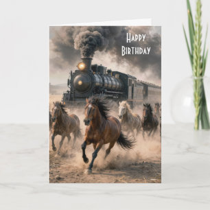 Verjaardag Wilde Paarden met Oude Stoomtrein Kaart