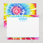 Verjaardag Wish Jar Kaarten, Tie Dye Wish Kaarten (Voorkant / Achterkant)