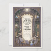 Verjaardag Wizard Witch Magic Castle Kaart (Voorkant)