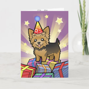 Verjaardag Yorkshire Terrier (kort haar zonder boo Kaart