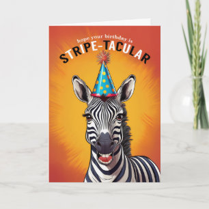 Verjaardag Zebra voor een STRIPEtacular Kaart