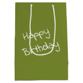 Verjaardag zeemeeuw met een golfbal medium cadeauzakje (Achterkant)