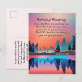 Verjaardag Zegen Numbers 6:24 Moge de Heere U Zege Briefkaart (Voorkant / Achterkant)