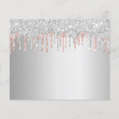 Verjaardag zilverkleurige roze gouden glinsterende (Achterkant)