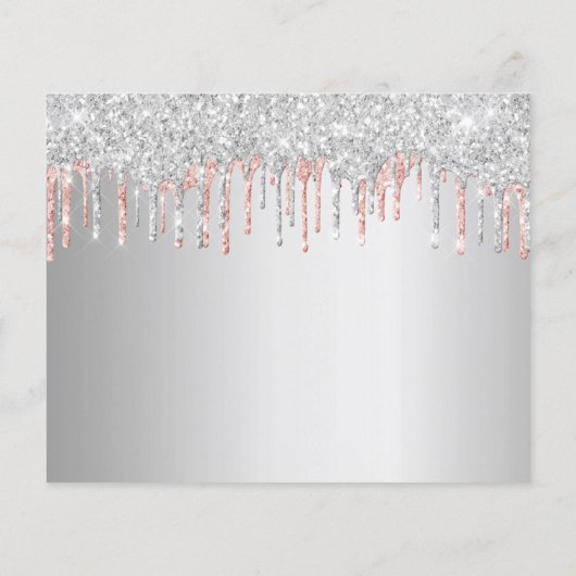 Verjaardag zilverkleurige roze gouden glinsterende (Achterkant)