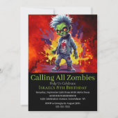 Verjaardag Zombie Jongen Apocalyps Kaart (Voorkant)