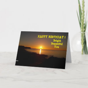 Verjaardag zonsondergang kaart