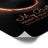 Verjaardag Zonsverduistering 2024 april 8 Totale v Poster (Hoek)