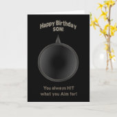 VERJAARDAG - ZOON - PISTOOL - AIM KAART (Gele Bloem)