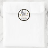 Verjaardag Zwart en Goud Dank u voor uw plezier Ronde Sticker (Tas)