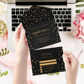 Verjaardag zwart gouden sterren feest RSVP All In One Uitnodiging
