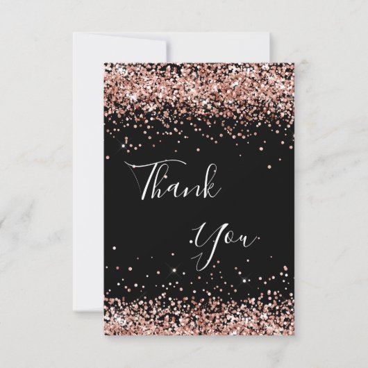Verjaardag zwart roos goud bedankt (Voorkant)