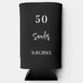 Verjaardag zwart wit script minimalist (Voorkant)