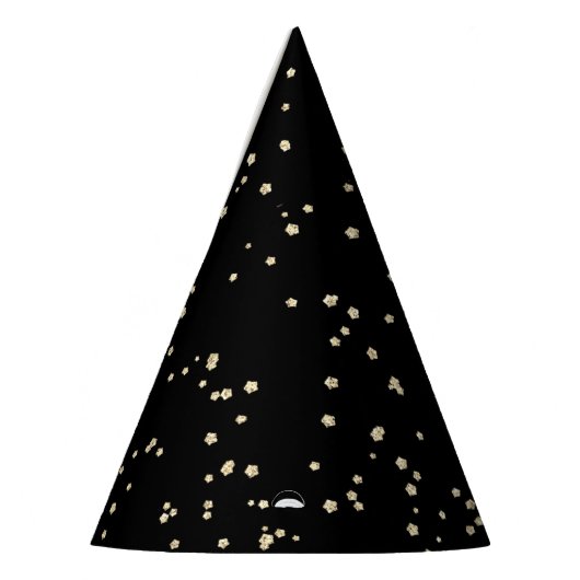 Verjaardag zwarte gouden glitter feesthoedjes (Links)