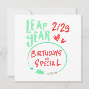 Verjaardagen Zijn Speciaal Schrikkeljaar 29 Februa Kaart