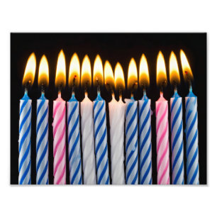 verjaardagkaarsen foto afdruk