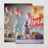 Verjaardagontwerp Kaart (Voorkant / Achterkant)