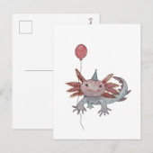 verjaardags axolotl ansichtkaart briefkaart (Voorkant / Achterkant)