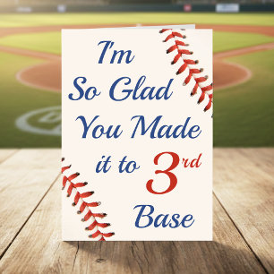 Verjaardags Baseball 3e Base Grappige Sport Kaart