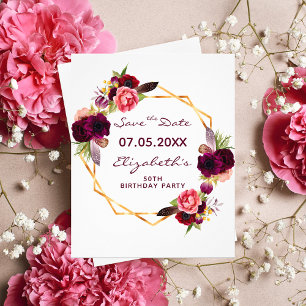 Verjaardags bloemen bordeauxrood budget Save the D Flyer