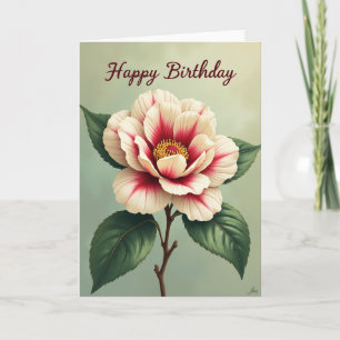 Verjaardags Camellia Bloem Kaart