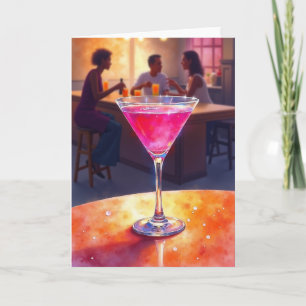 Verjaardags Cheers Ruby Drink Kaart