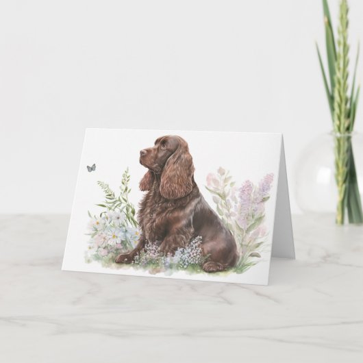 Verjaardags Chocolade Cocker Spaniel  Kaart (Voorkant)