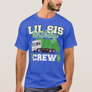 Verjaardags crew vuilniswagen familie M voor klein T-shirt