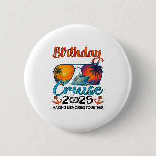 Verjaardags Cruise 2025 Familie Verjaardags Cruise Ronde Button 5,7 Cm