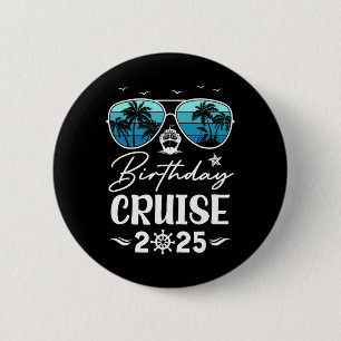 Verjaardags Cruise 2025 Feest Vakantie Squad Verja Ronde Button 5,7 Cm