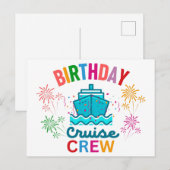 VERJAARDAGS CRUISE BEMANNING BRIEFKAART (Voorkant / Achterkant)