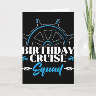 Verjaardags Cruise Squad Cruisen Boot Familie Groe Kaart