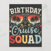 Verjaardags Cruise Squad Groep Familie Matching Briefkaart (Voorkant)