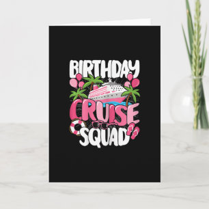 Verjaardags Cruise Squad Schattige Zee Reis Vrouwe Kaart