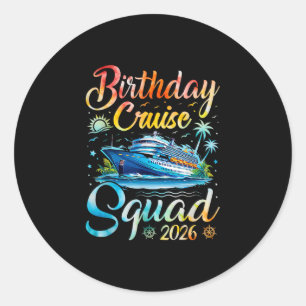 Verjaardags Cruise Team 2026 Cruise Verjaardagsfee Ronde Sticker